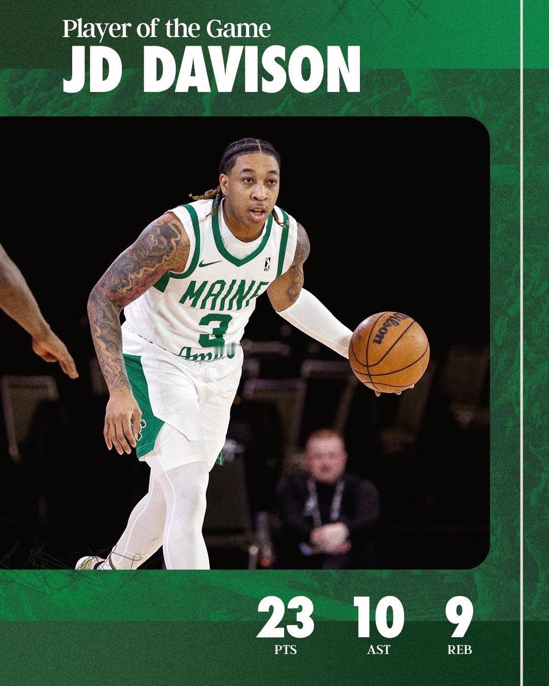 缅因州凯尔特人 Player Of The Game : JD Davison 