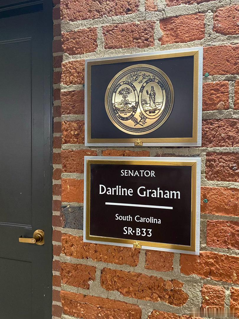 周六去世的Lindsey Graham的妹妹，今天宣誓就职，接任南卡参议员职位（