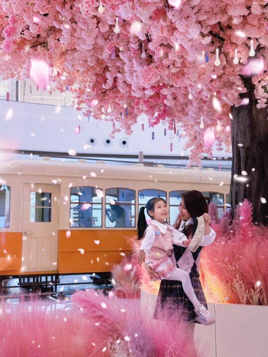 樱花季的天街，美的像宫崎骏的漫画一样～