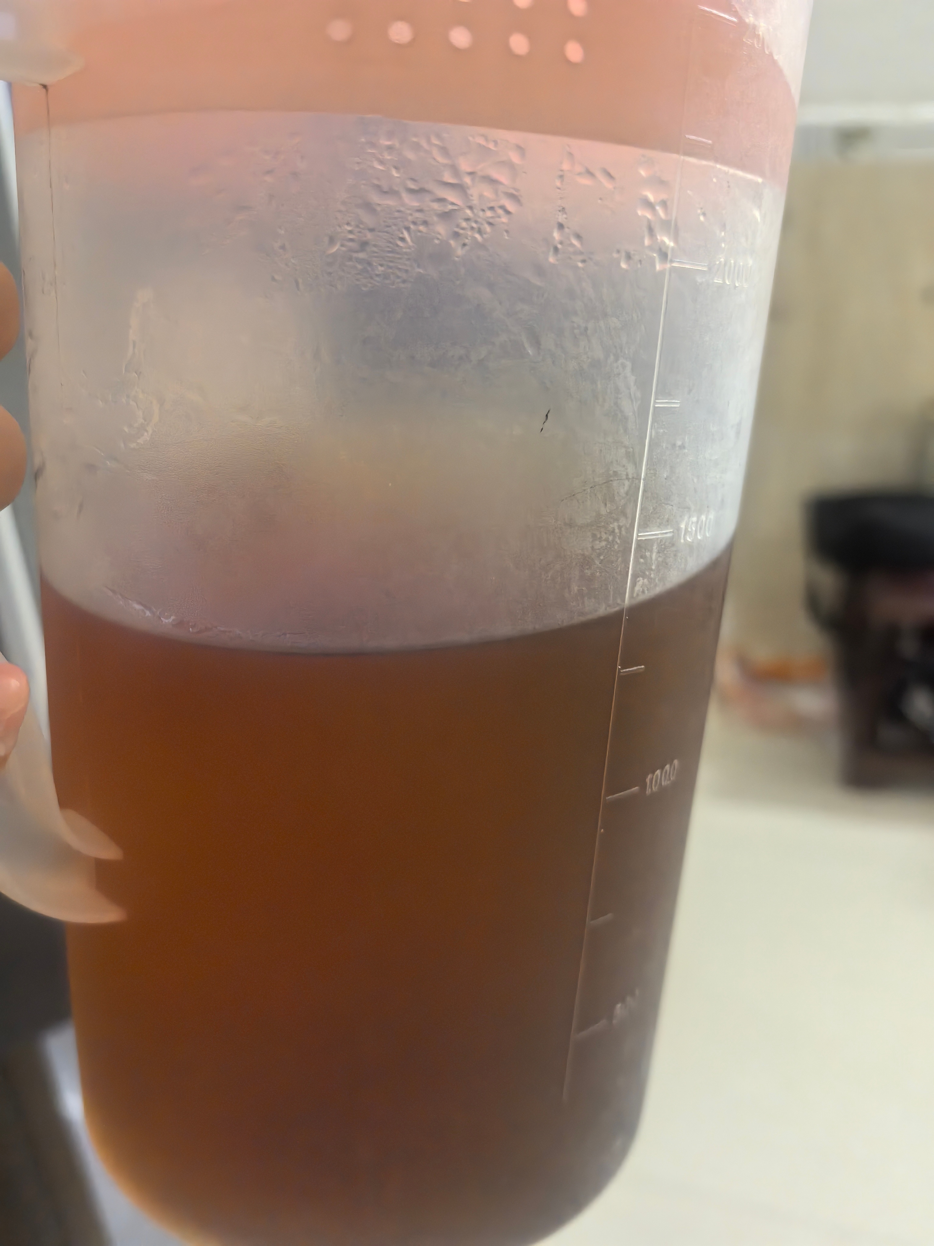 人还是不能太贪吃，我打开冰箱就抓过来喝，味道贼怪，问了才知道，这是灰水，广西特有
