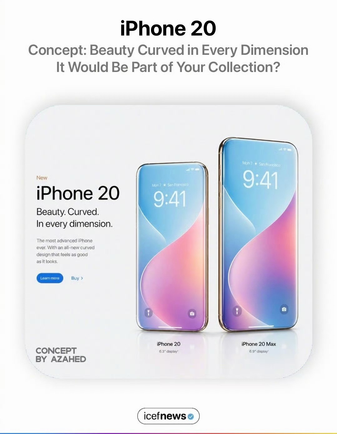 iPhone20渲染视频要是真机长成这个样子，那真心可以冲，颜值看着也太戳人啦?
