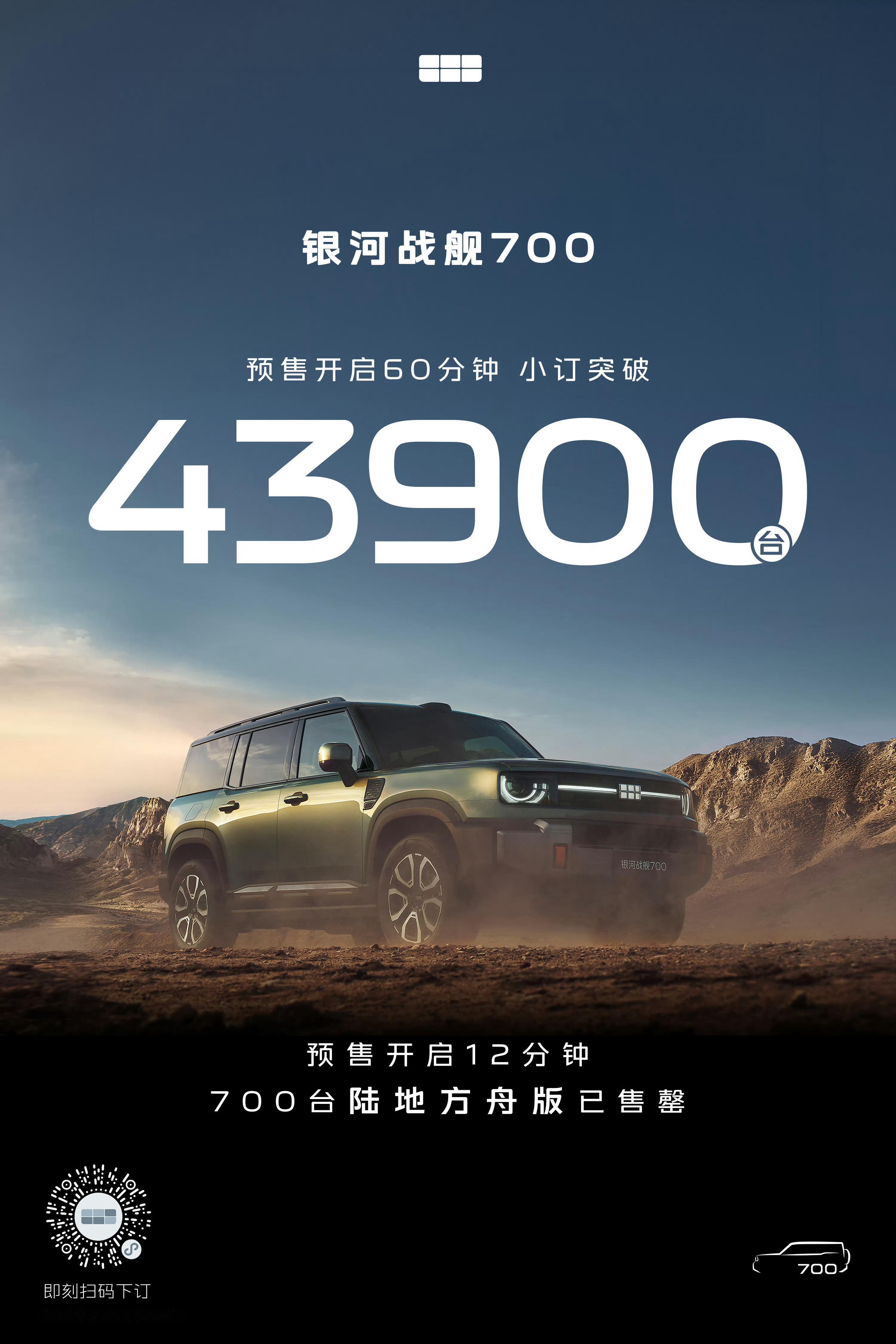 心所向 皆可往感恩每一位用户的选择！预售60分钟订单突破 43900台！银河战舰