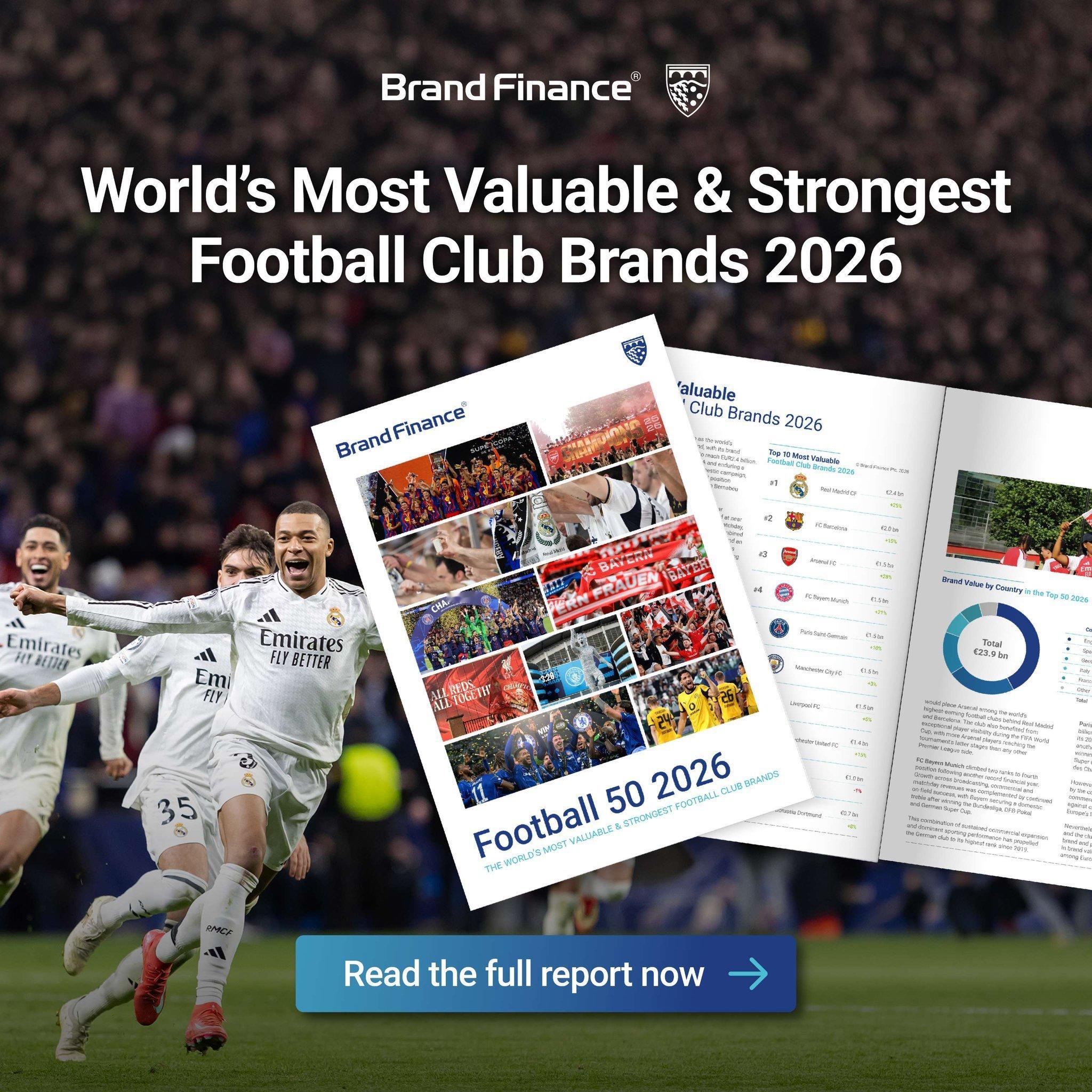 Brand Finance：皇马连续第三年被评为全球最强、最具价值的足球俱乐部品