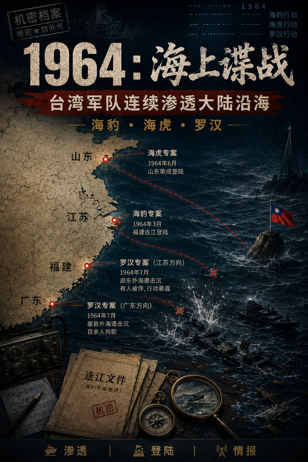 1964年，是两岸情报战仍然高度紧张的一年。当时台湾方面仍没有完全放弃“反攻大陆