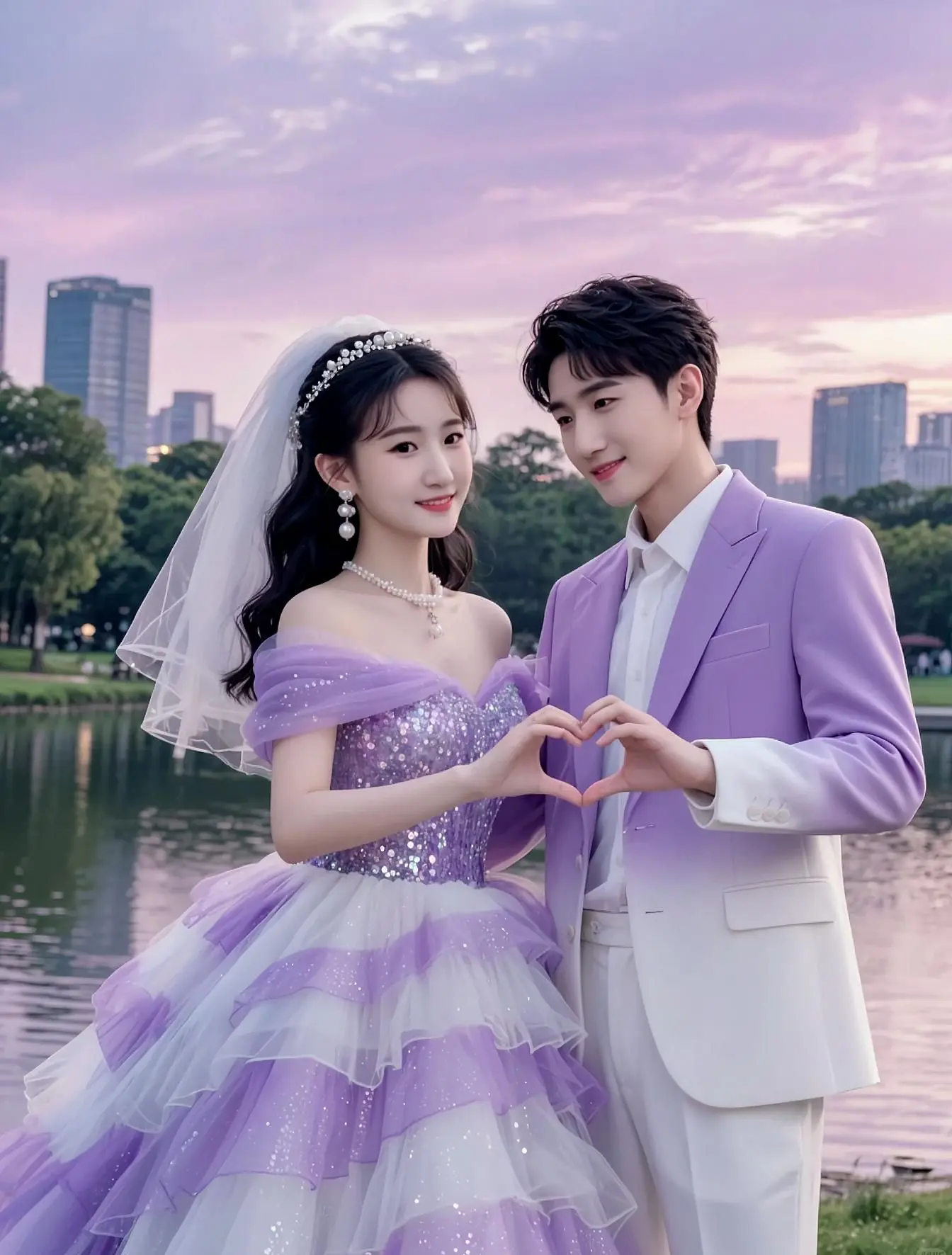 AI黄昏情侣写真 随变ai随便玩