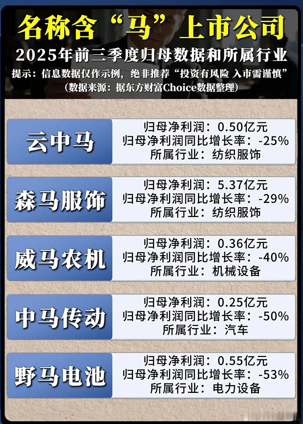 含“马”上市公司狂飙：马年真的要“一马当先”？2025年前三季度，一批名称带“马