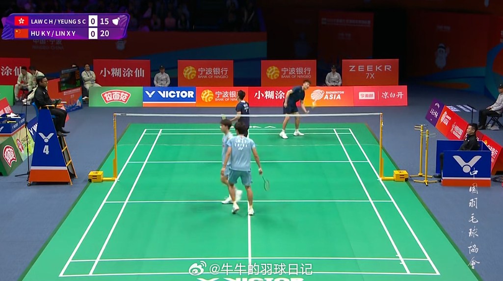 男双 1/16赛 罗卓谦/杨盛才 15-21 胡珂源/林祥毅2026年羽毛球亚锦