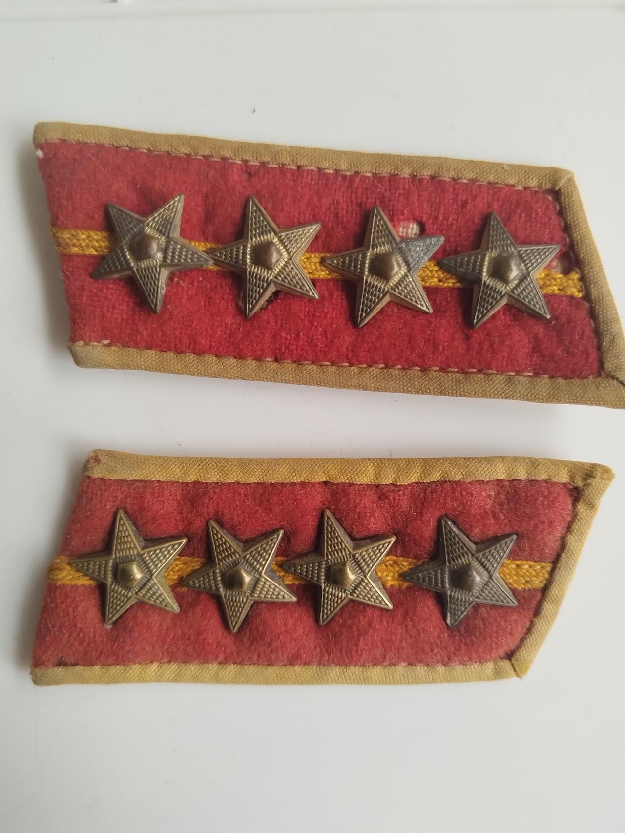 有谁知道这个领章是何时军队配备的，什么级别佩戴的？