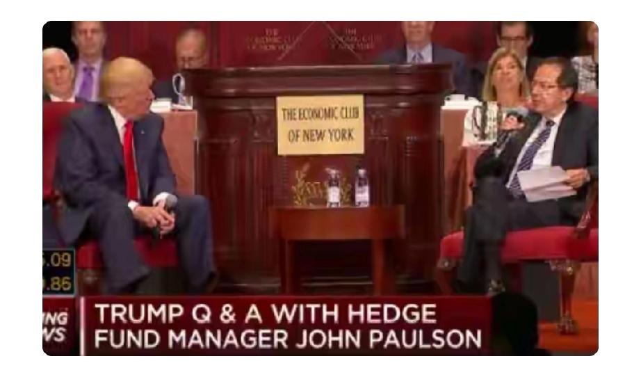 特朗普一直声称中国“抢走美国工作岗位”，可他的“金主”美国亿万富翁约翰·保尔森却