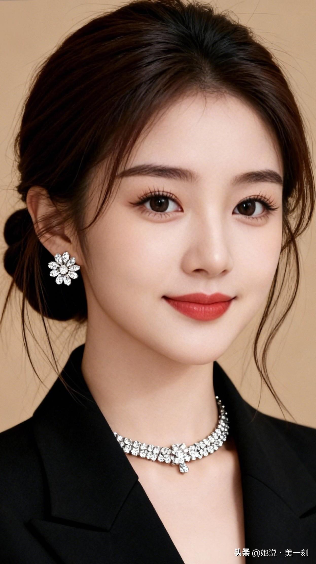 优雅气质，闪耀的珠宝配饰，完美妆容，女神范儿十足！💄✨👗优雅自信穿搭分享