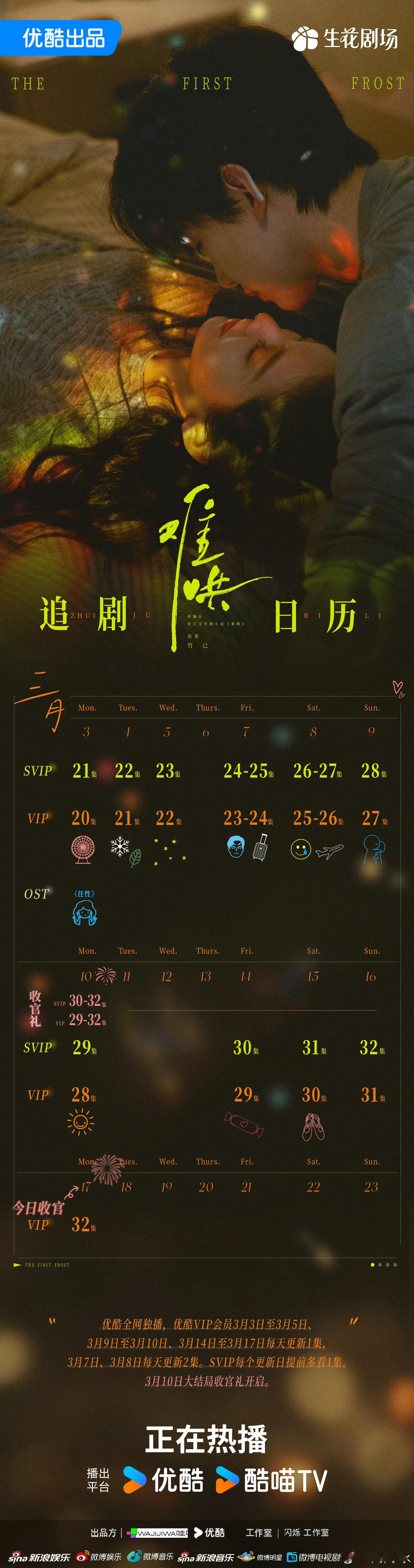 拯救剧荒[超话]   3月在播剧追剧日历 【以为没人看呢，评论说每天都来看[笑c