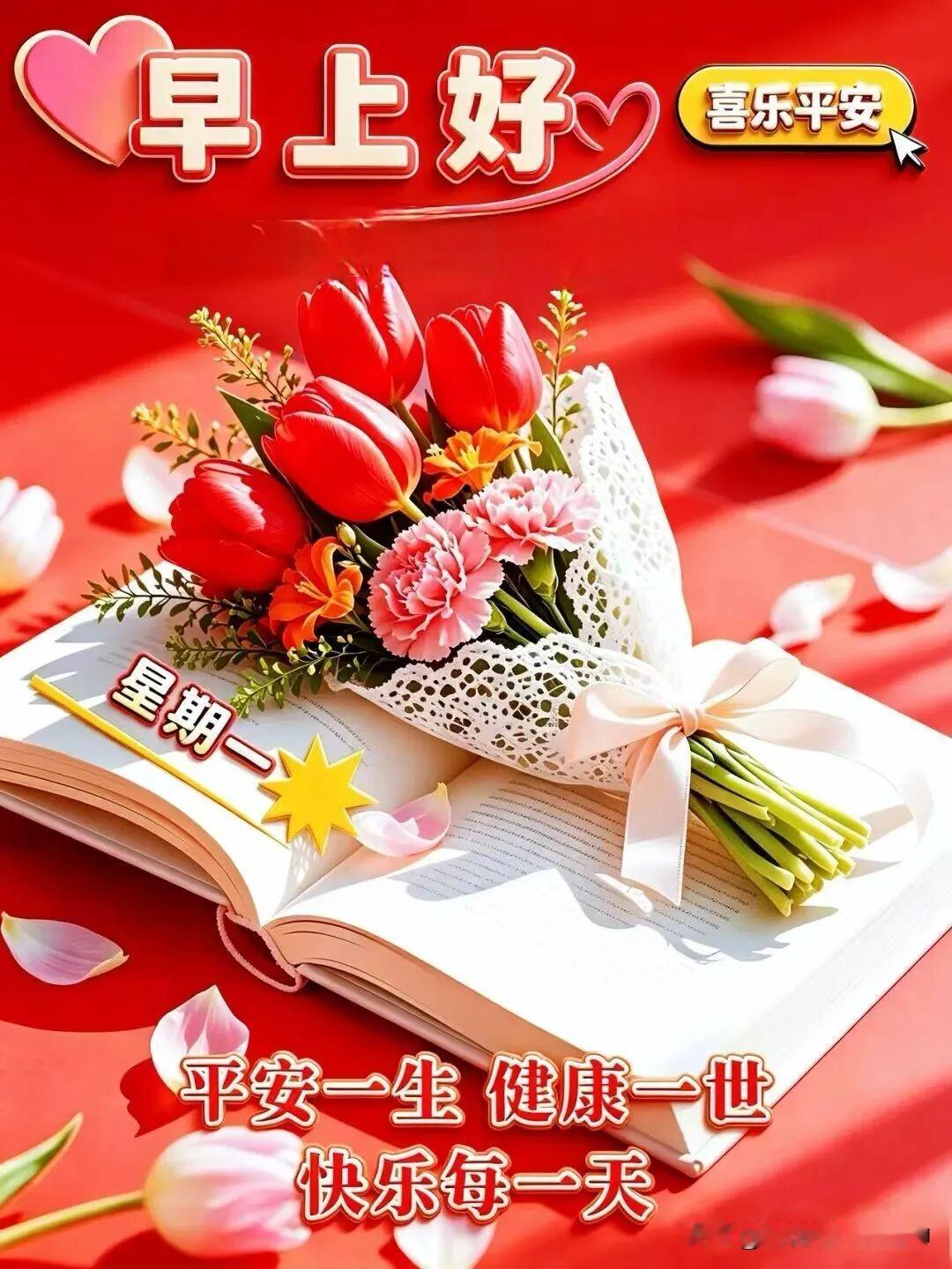 早安好心情，平安健康每一天！🌹📖✨