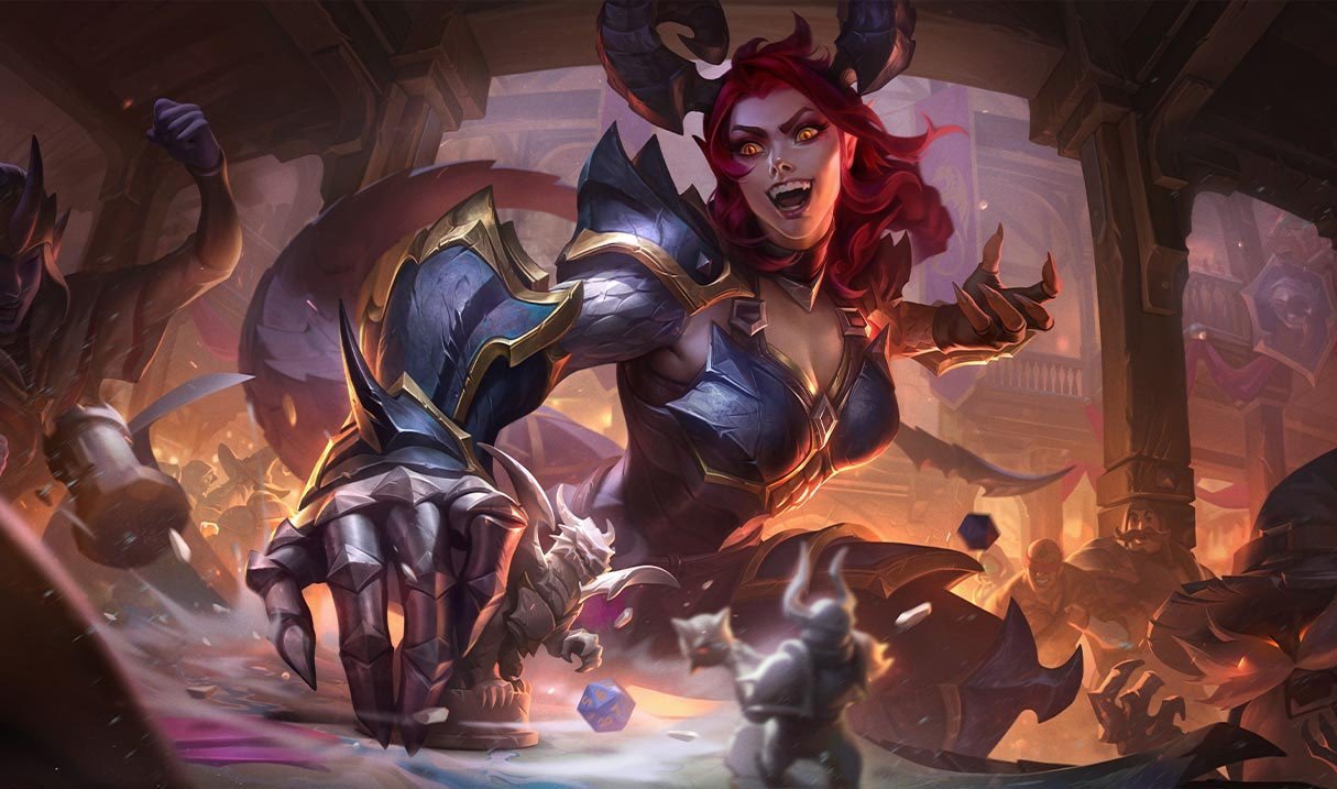 LOL新版钢之逆鳞 希瓦娜 皮肤原画更新（左新右旧）英雄联盟