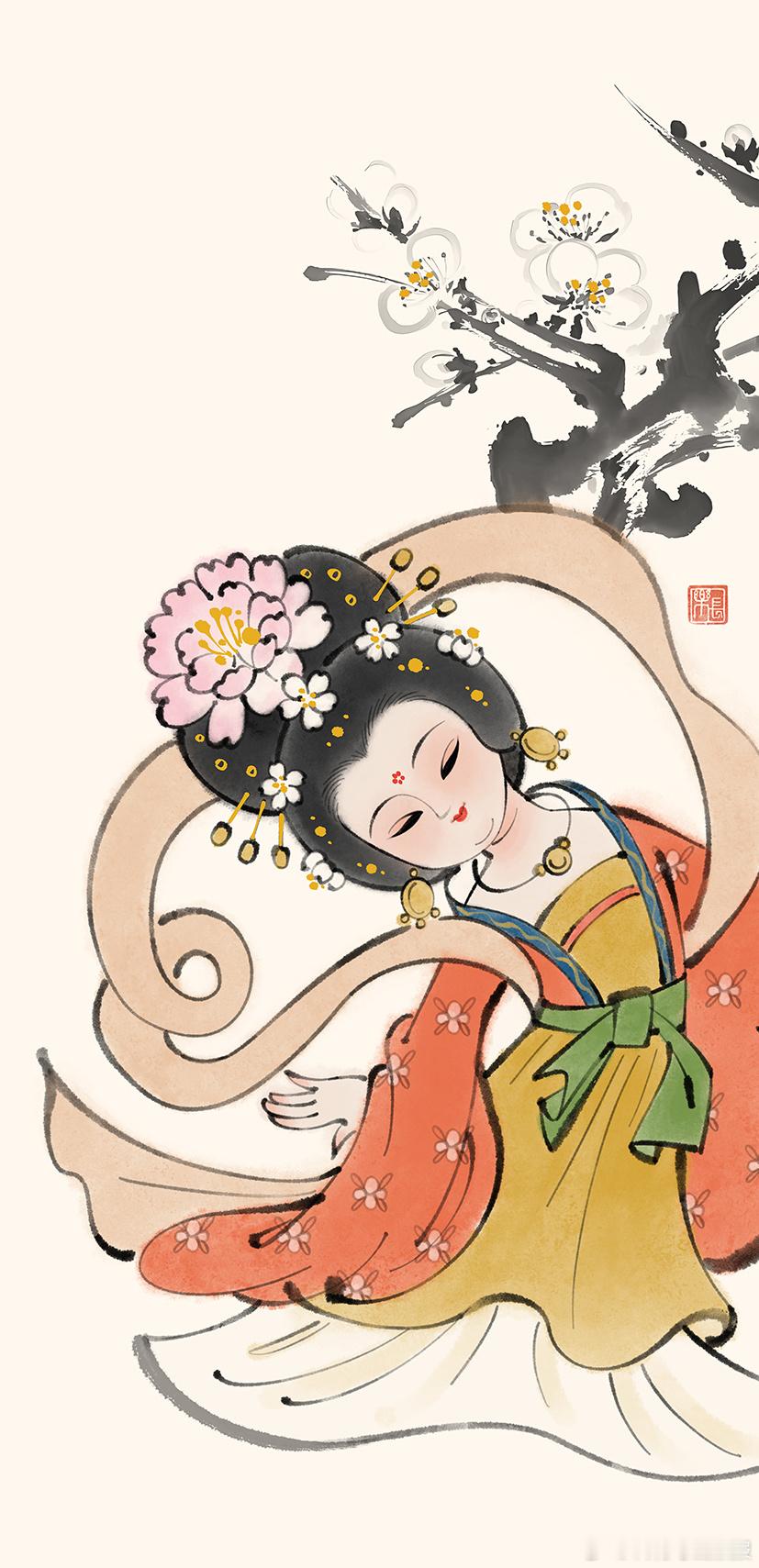 《二月花神：跃动枝头春意闹》文/彭晃   图/单丹丹花神物语：二月花神杨贵妃杨贵