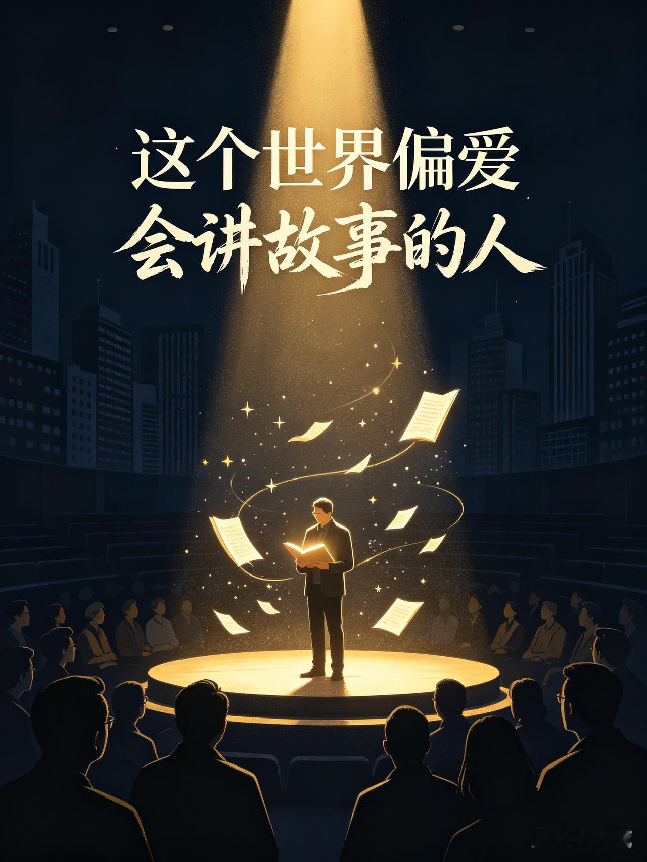 不管你承不承认，
这个世界，就是偏爱会讲故事的人。

人人自媒体时代，会讲故事变