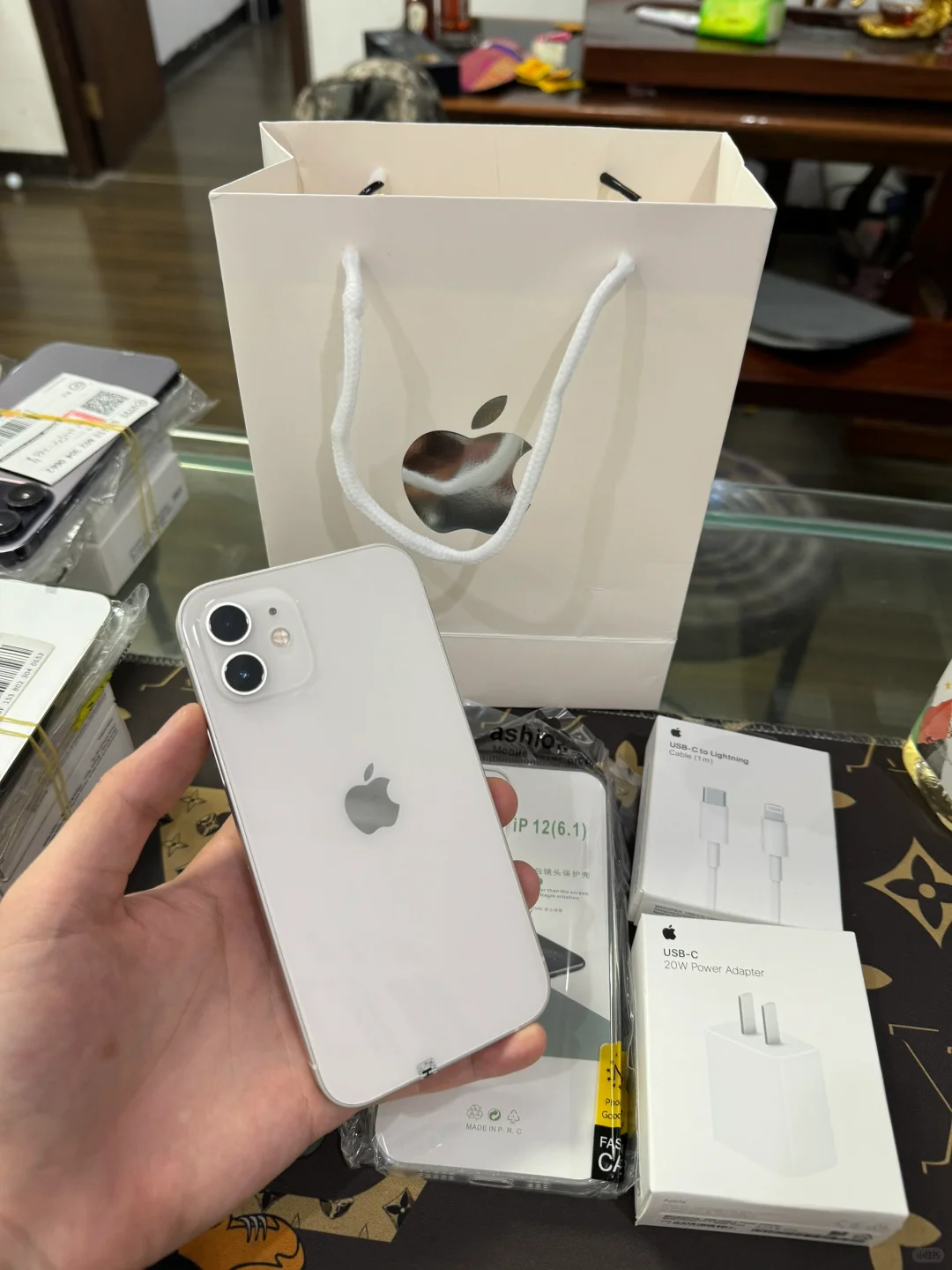 同城闪送苹果12🍎白色256G国行原装🔋100%