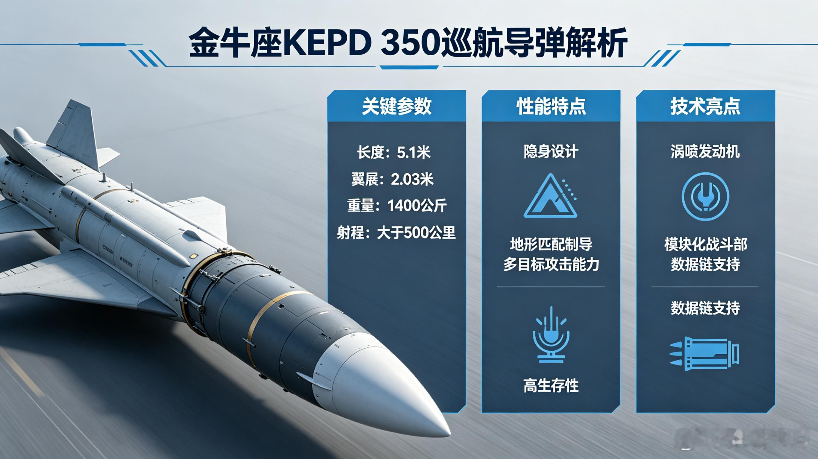 每天认识一件兵器金牛座 KEPD 350 巡航导弹 图文解析装备定位德瑞联合研发