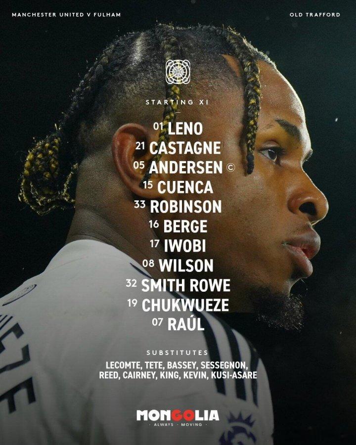 曼联vs富勒姆 首发阵容⬇️ 22:00开赛！曼联首发：31-拉门斯、2-达洛特