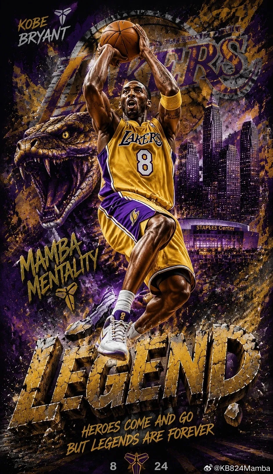 凌晨四点🕓💜💛科比KobeBryant凌晨四点
