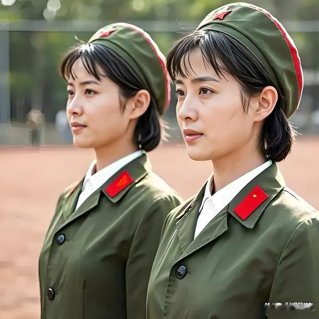 那个时代的女军人真美。上个世纪七八十年代的女军人真美。她们无需浓妆艳抹，那种由内