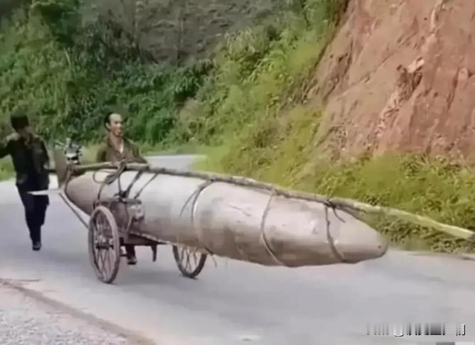 福建福清，一对父子在山上挖药材，意外的挖出了一条长长的金属制品，两父子高兴坏了，