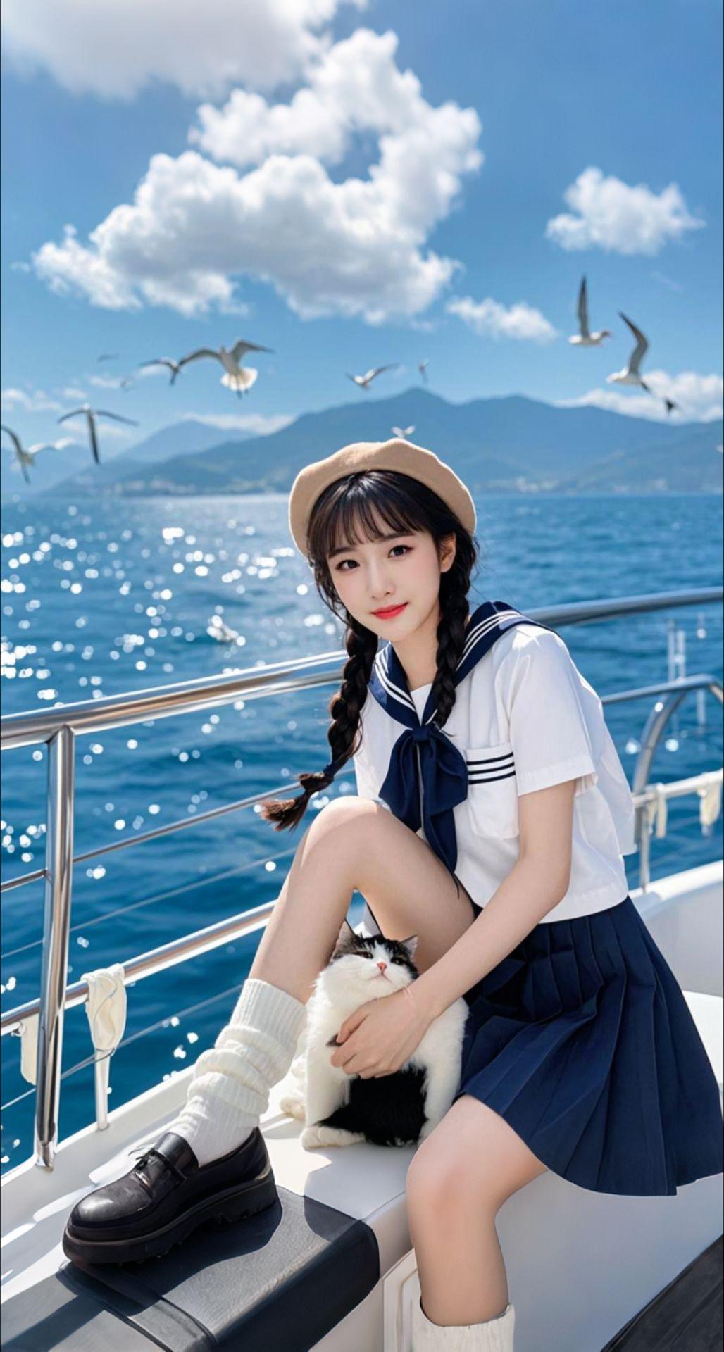 AI扩图 AI碧海撸猫