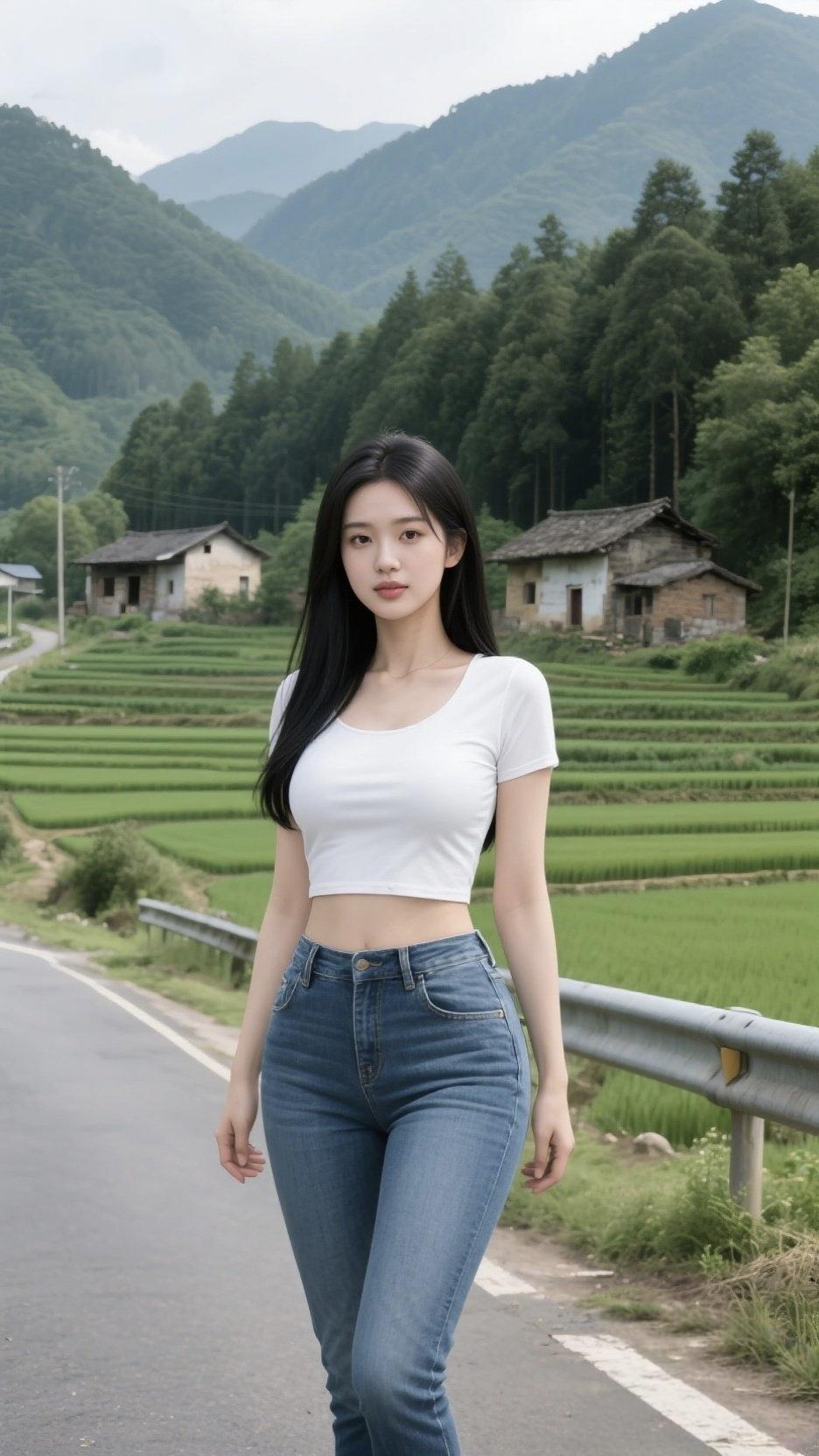 你喜欢哪一种气质的美人?村里的一道靓丽风景