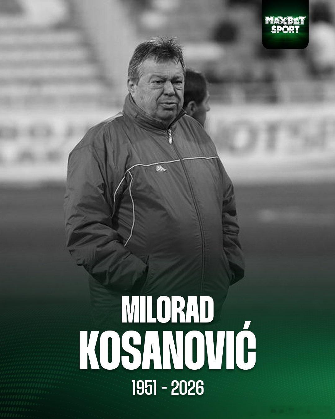 外媒报道，前大连实德冠军主帅科萨诺维奇在生日当天去世，享年75岁（1951.1.
