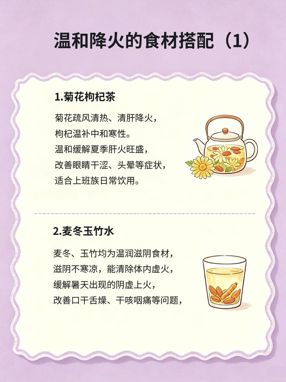 暑天易上火？家常食材搭配，降火温和不寒凉
夏季气温高、阳气盛，加上熬夜、吃辛辣、