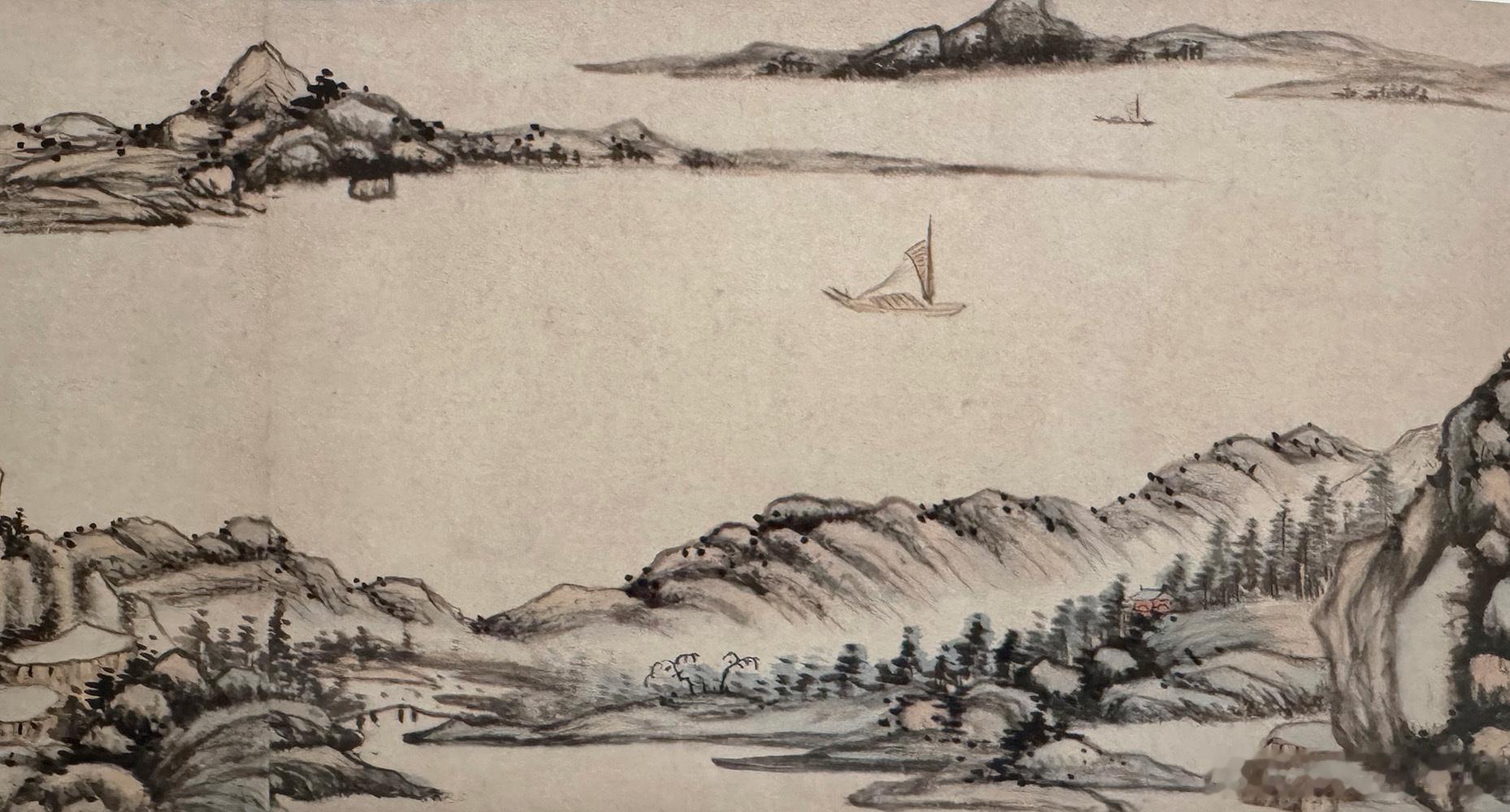 国史古风 【中华名画欣赏 《送潭公归玄墓图》（杨文骢）】       《送潭公归