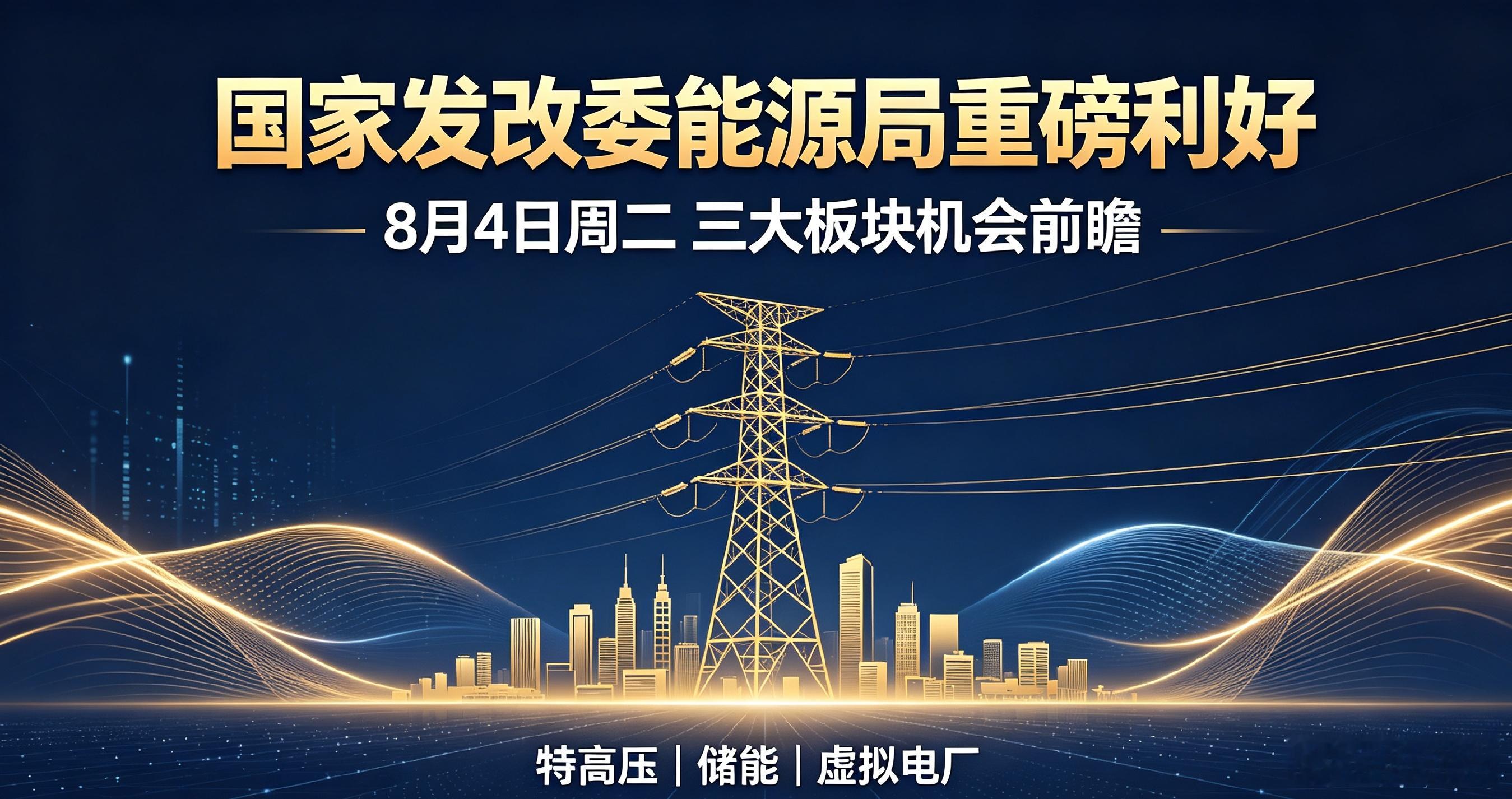 🔥大牛股走出3连板！电力板块早盘震荡拉升8月4日早盘，电力赛道持续发力，板块震
