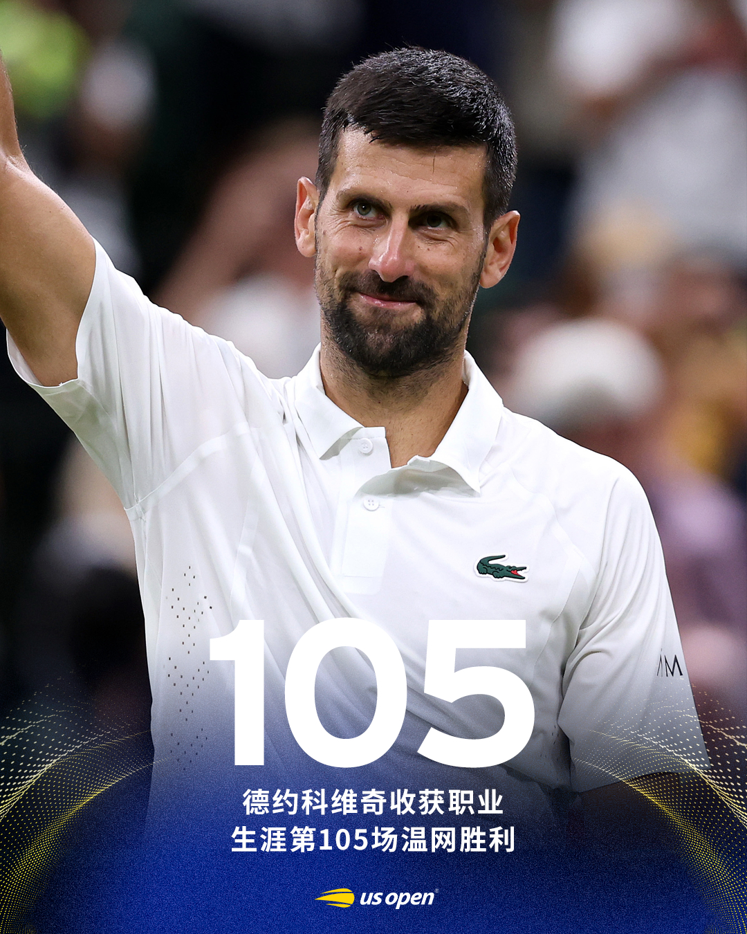 德约收获温网第105胜✅2026温网男单第三轮，7-5/6-4/1-6/7-6(