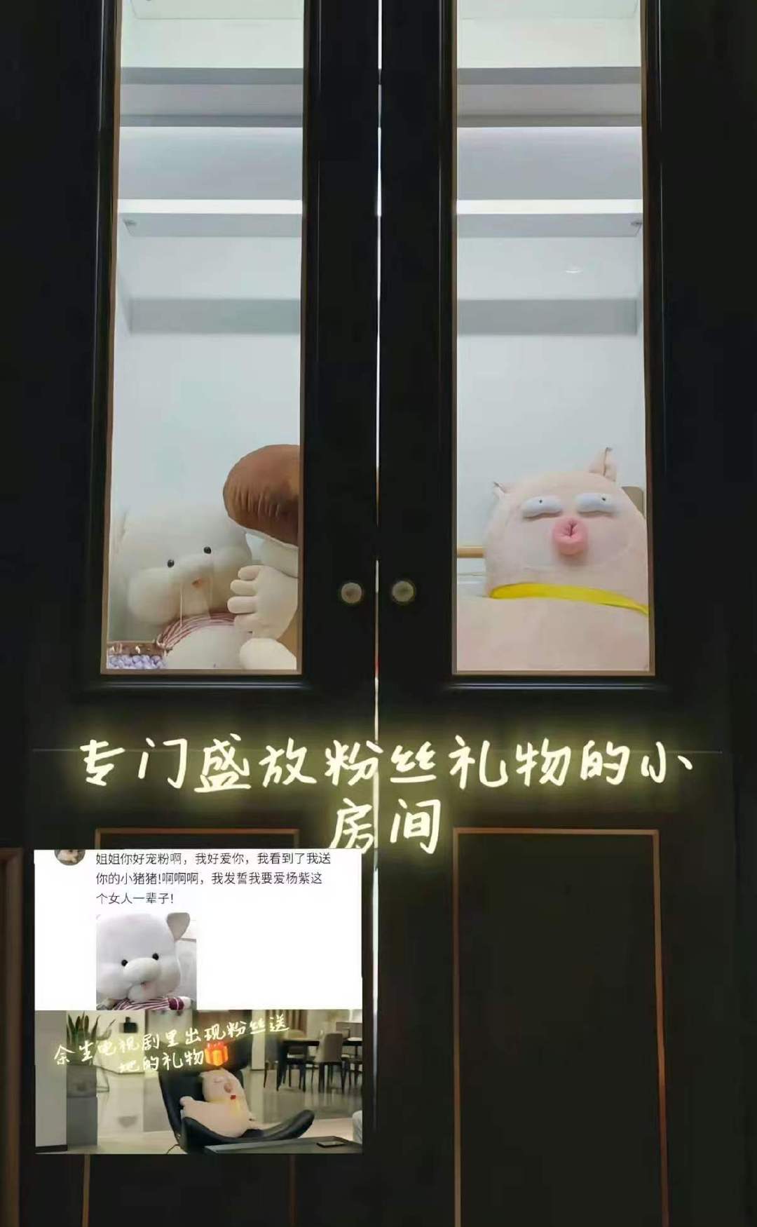 杨紫有一个专门盛放粉丝礼物的房间杨紫有专门盛放粉丝心意的房间 杨紫 我保证你是天