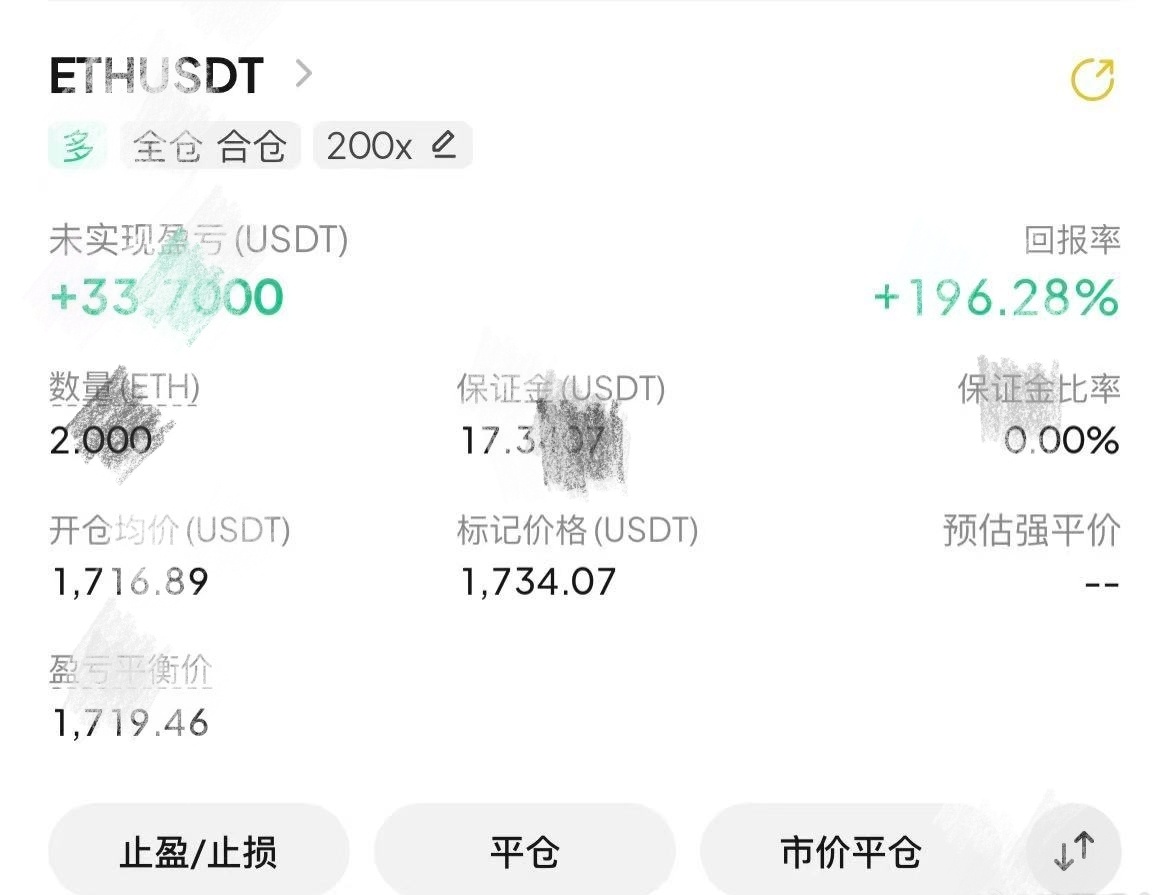 午间提前布局的大饼二饼多单，现在完美离场洛带币圈加密货币