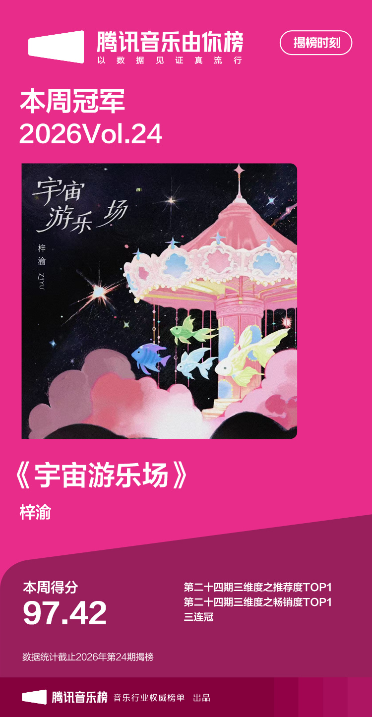 🔮灵动旋律撞进童真世界🎠，梓渝💙倾情献唱《宇宙游乐场》，把烂漫童趣唱得鲜活