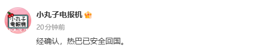 对接确认迪丽热巴回国 对接发文确认迪丽热巴已平安回国，平安就好！ 