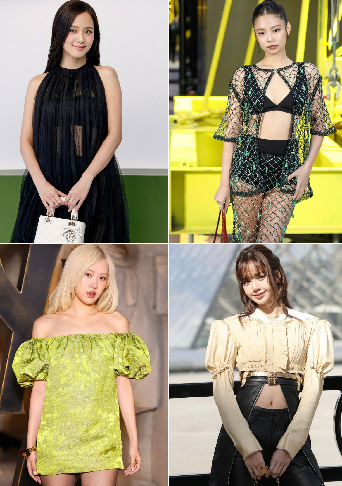 BLACKPINK时装周造型 BLACKPINK时装周结束，看看四位的造型金智秀