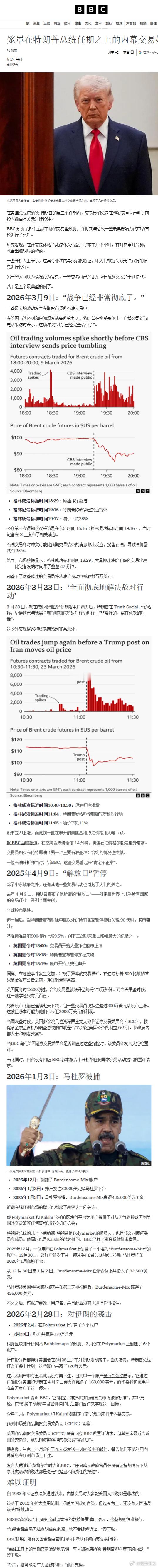 【笼罩在特朗普任期上的内幕交易嫌疑】本质上是个商人...... 