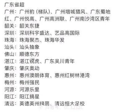广东省超即将拉开帷幕！不过广东省超跟苏超还是有明显不同，就是并不是以城市为单位去