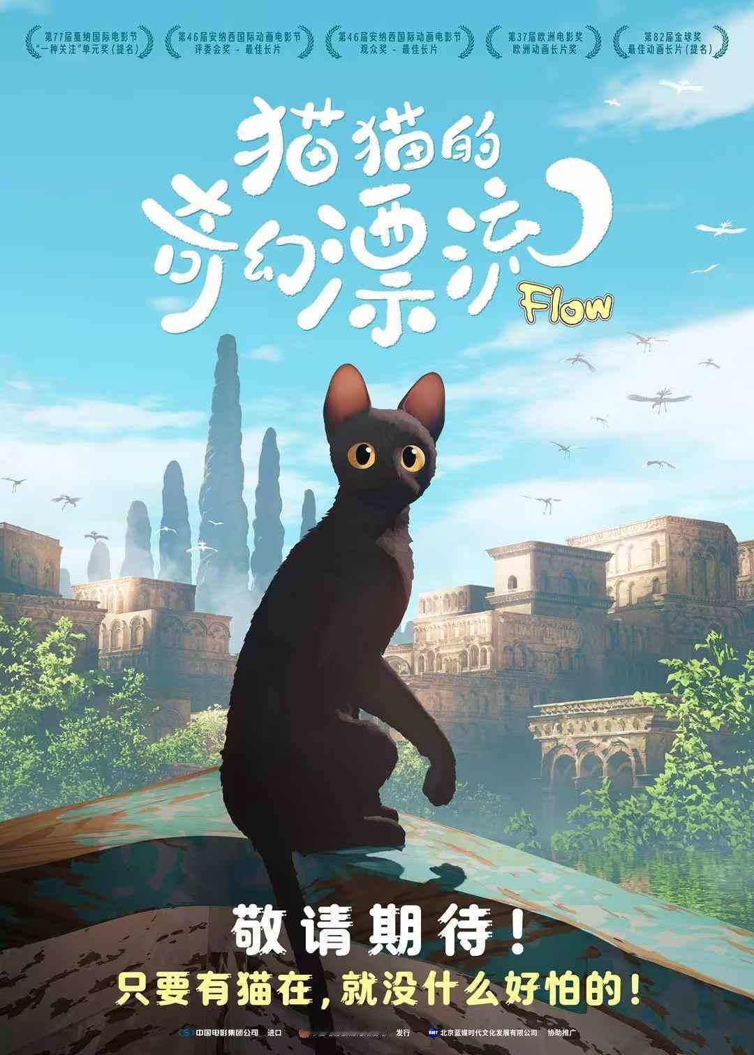 《猫猫的奇幻漂流》确认引进，豆瓣8.5分，入围戛纳电影节一种关注单元，提名金球奖