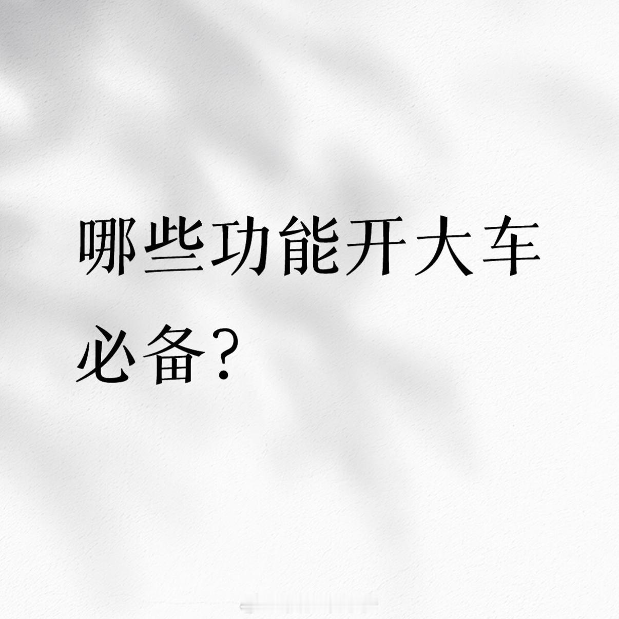 哪些功能开大车必备 说到大车，我最看重这几个实用功能。一是流媒体后视镜，车宽盲区