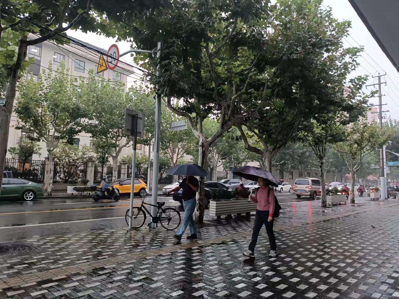 瑟瑟秋雨，路人匆匆