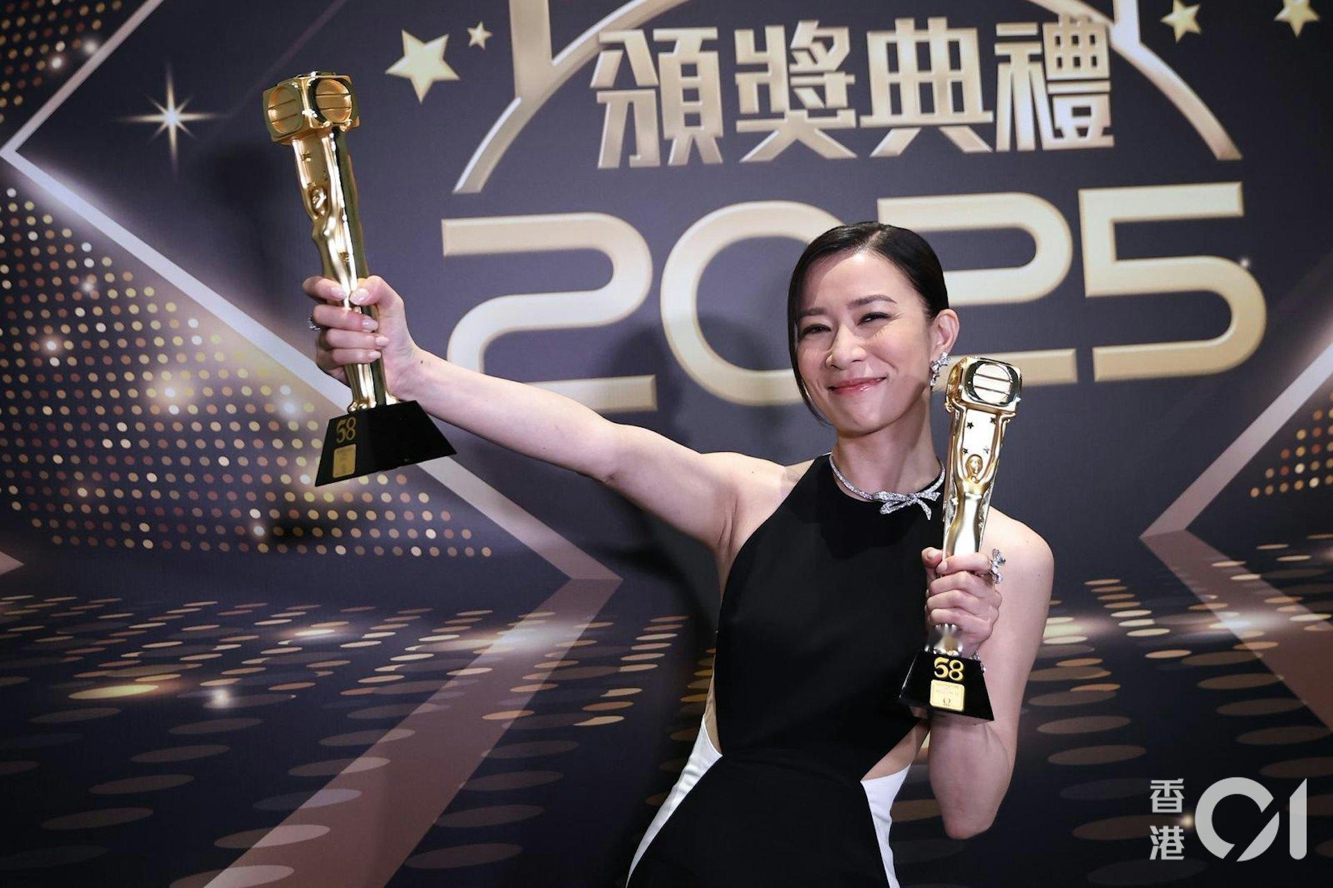 「新闻女王」Man 姐佘诗曼再创历史，凭借剧集《新闻女王 2》第四度封后！佘诗曼