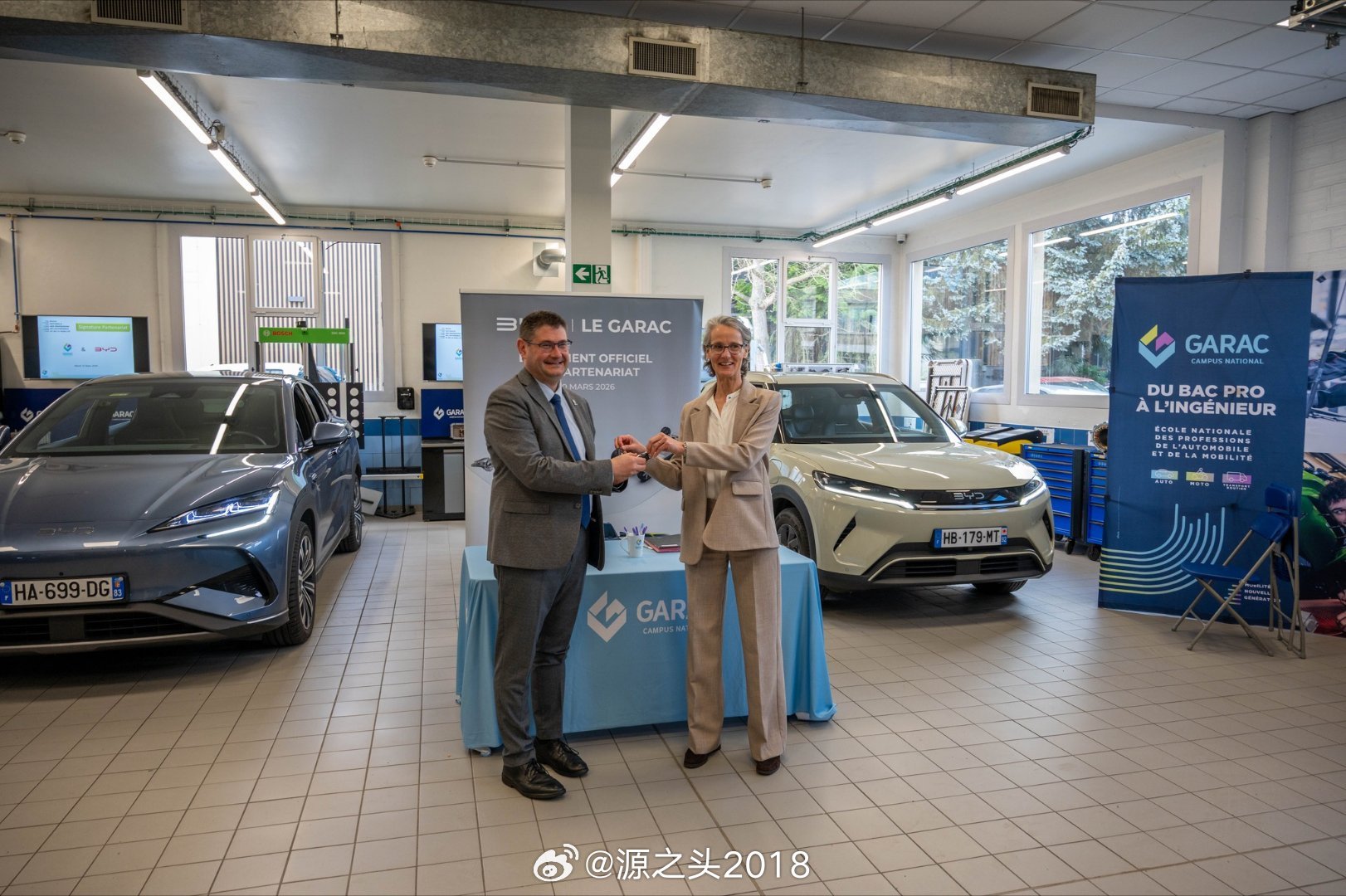 3月10日，比亚迪与法国国家汽车职业学院（GARAC）达成战略合作，双方将联合培