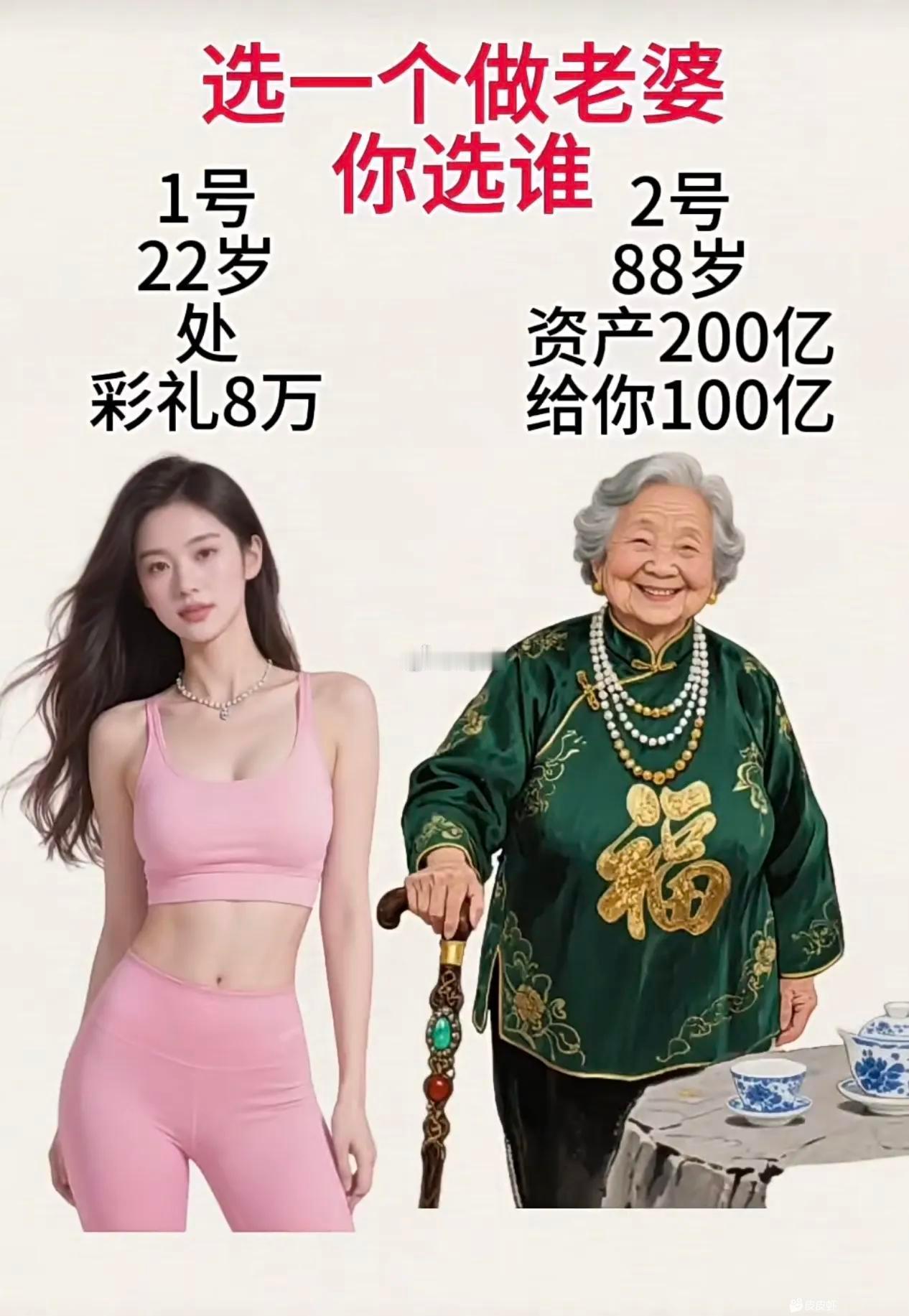 如果选一个做老婆，选谁比较好
