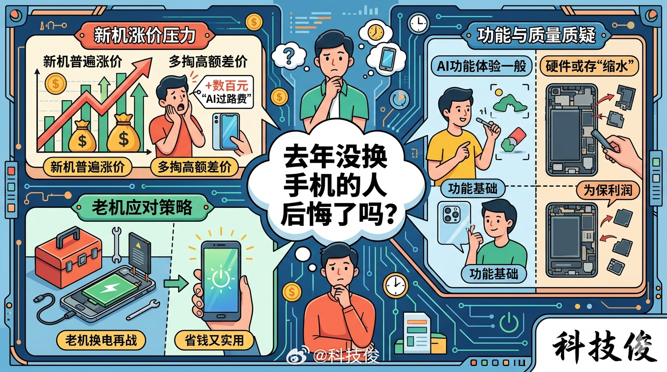 去年没换手机的人后悔了吗肯定有人会说后悔了，没趁着涨价前早点买了，因为各家手机厂