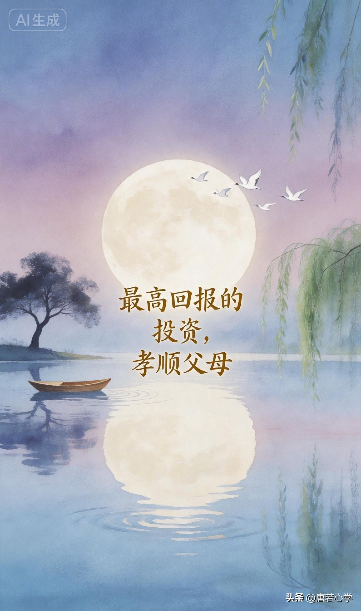最高回报的投资，孝顺父母

《孝经》有言：“夫孝，天之经也，地之义也，民之行也。