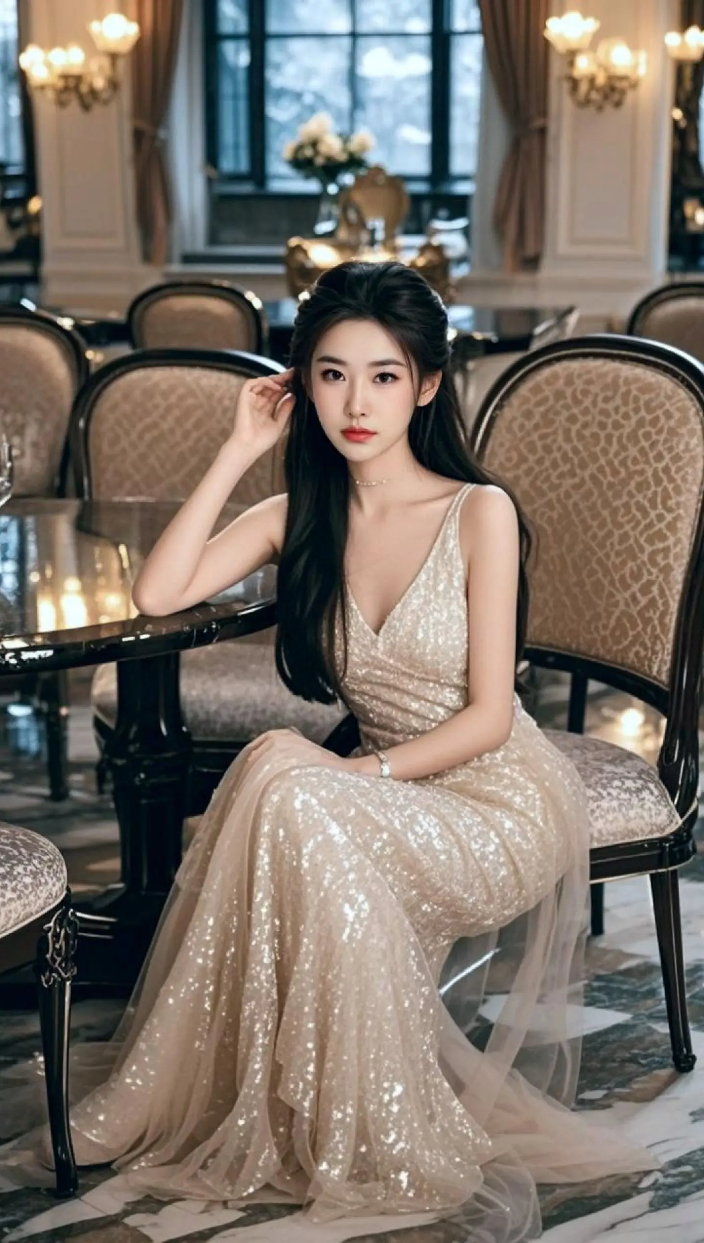 AI轻纱淑女写真 ai创作