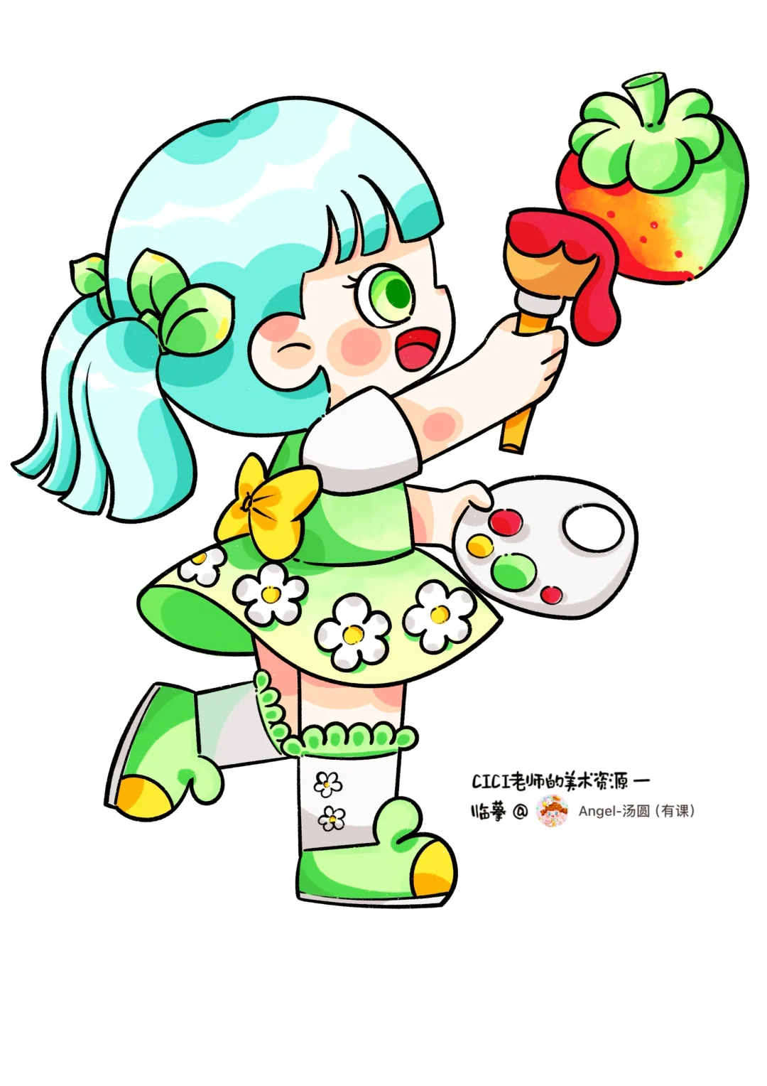 儿童画｜花仙子人物团练13