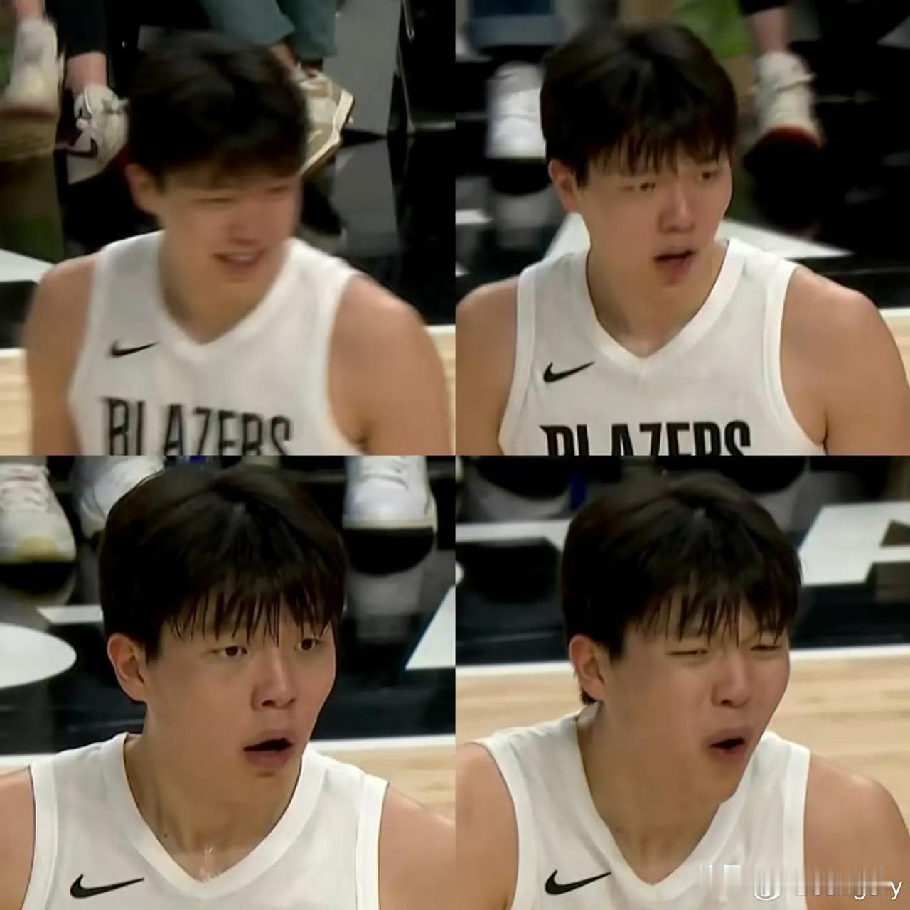 虽然投篮效率不算高，但他面对亚当斯这种传统硬核中锋，直接硬碰硬，手臂被划出多处血